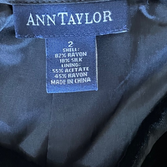 Ann Taylor Silk Blend Velvet Pants - Picture 4 of 4